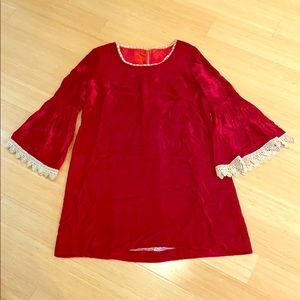 1960s Red Velvet Mini Dress